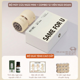 Máy xông ngải cứu trị liệu cầm tay cho mặt và body bằng đá bianstone cao cấp 2026, tặng 12 viên ngải cứu + dầu ngải cứu