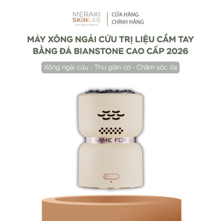 Máy xông ngải cứu trị liệu cầm tay cho mặt và body bằng đá bianstone cao cấp 2026, tặng 12 viên ngải cứu + dầu ngải cứu
