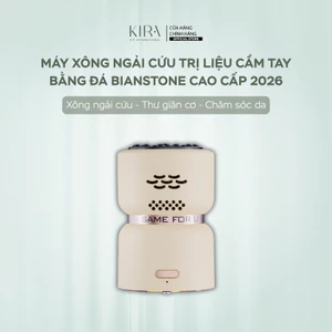 Máy xông ngải cứu cầm tay đá Bianstone cao cấp 2026 dùng cho mặt và body, tặng kèm 12 viên ngải cứu và tinh dầu ngải cứu