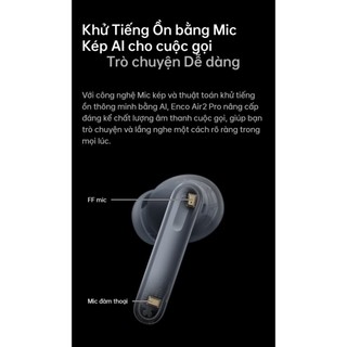 Tai Nghe Bluetooth Không dây OPPO Enco Air 2 Pro | Âm Bass mạnh | Chống ồn chủ động -Hàng chính hãng