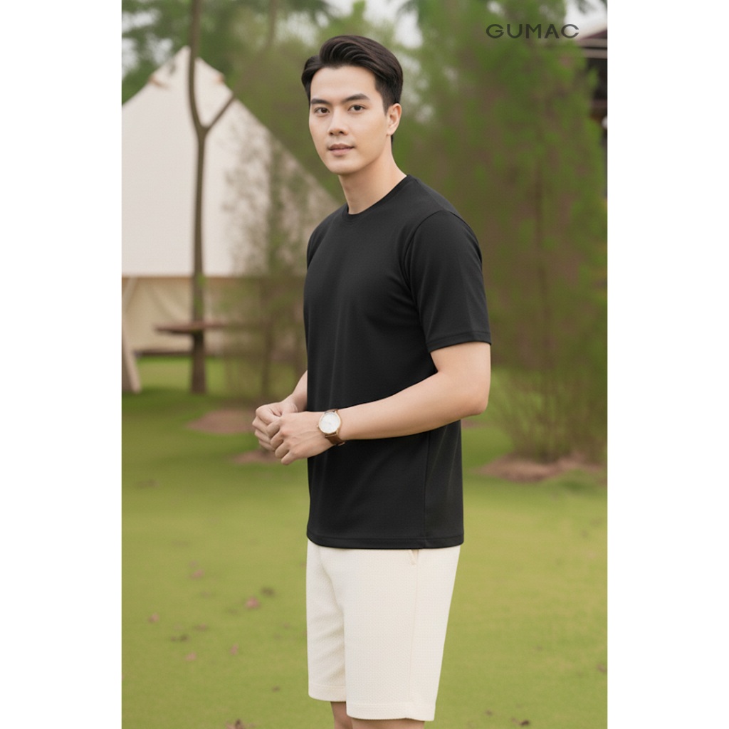 Áo Thun Nam Form Suông Cơ Bản Tay Ngắn Thời Trang GUMAC LATNF0914
