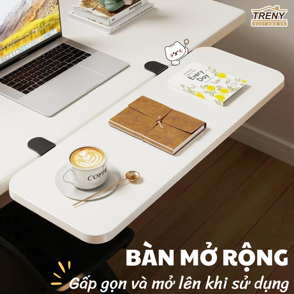 [ HOẢ TỐC HCM ] Bàn mở rộng, kệ mở rộng bàn làm việc, không cần khoan, dễ sử dụng