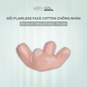 Gối cotton Flawless Face chống nhăn da, sắc hồng san hô dịu nhẹ