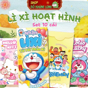 Combo 10 Bao Lì Xì Hoạt Hình Hottrend Dễ Thương 2026 Lì Xì Truyền Thống Mẫu Ngựa Chibi Giá Rẻ - BỐ KHỦNG LONG