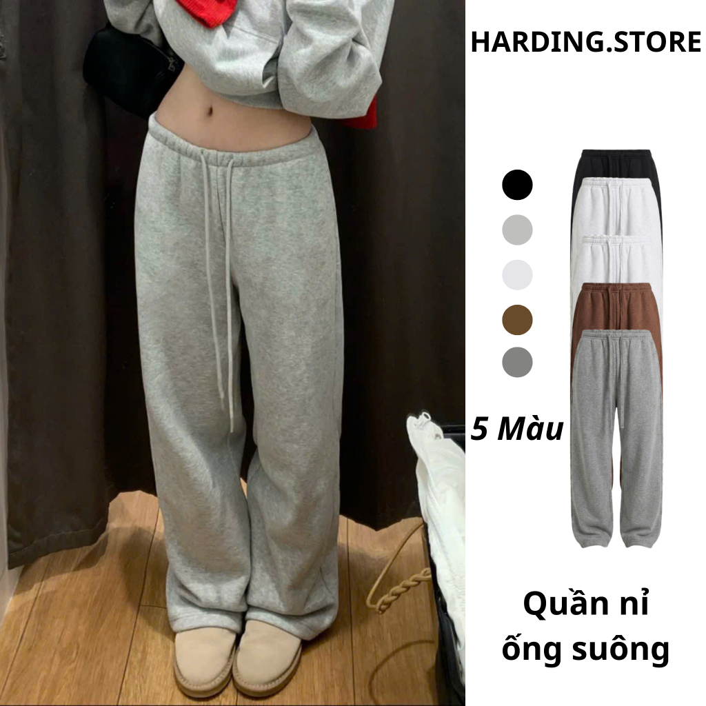 HARDING – [ KHÔNG XÙ LÔNG] – QUẦN NỈ CHÂN CUA FORM SUÔN – CẠP NHỎ – CÓ DÂY RÚT