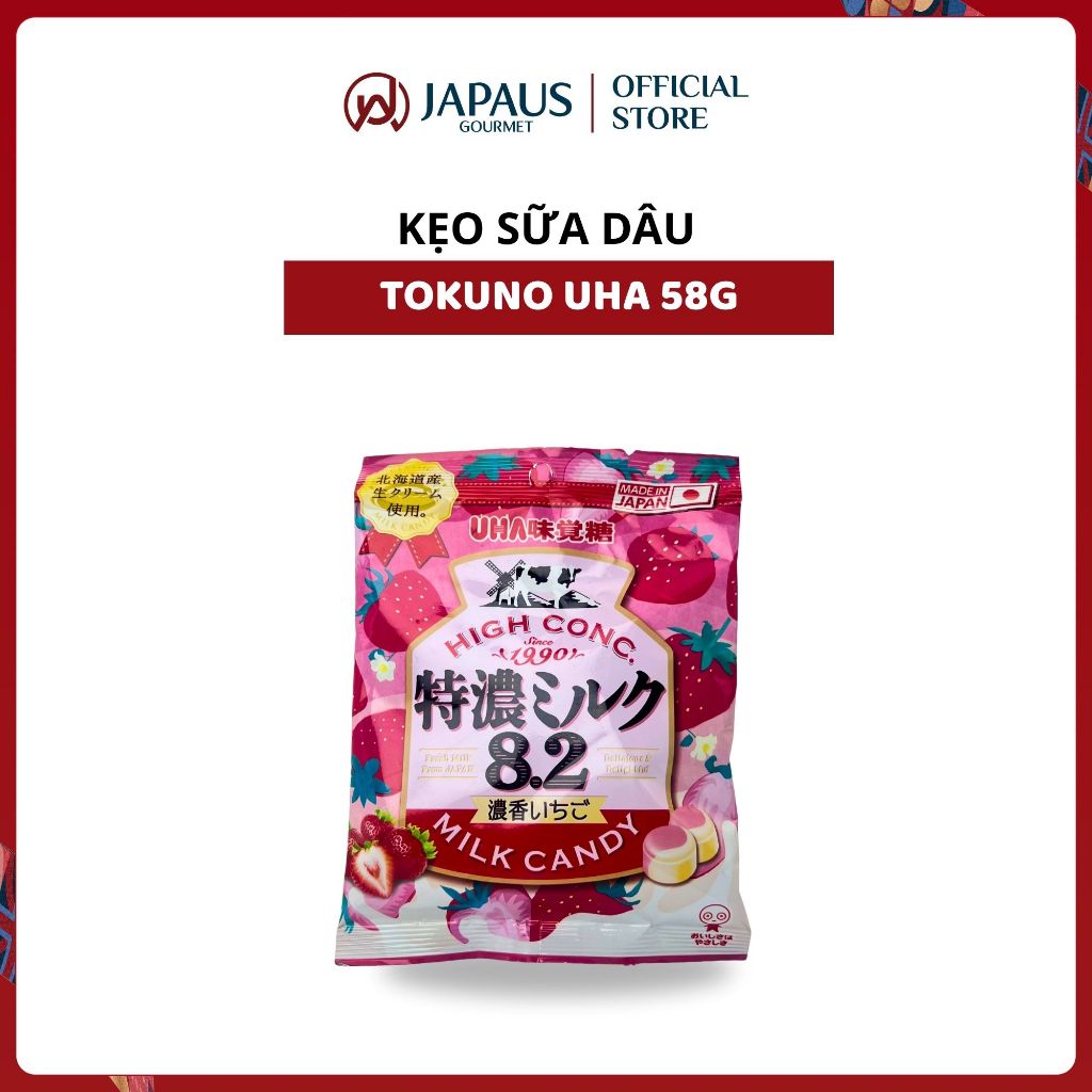 Kẹo Tokuno UHA 58g – Matcha / Sữa Dâu