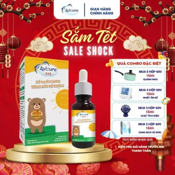 Kẽm cho bé Avisure ZiO kẽm sinh học cho bé biếng ăn, chậm tăng cân 20ml