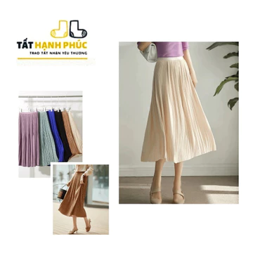Chân Váy Xếp Ly Dáng Dài SUMMERSKIRT - Chân Váy Công Sở Cạp Chun Thanh Lịch Nhiều Màu