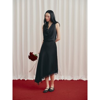 Áo OLV lụa cổ đổ dáng suông thanh lịch Satin Draped Cowl Top nhiều màu phù hợp đi chơi đi tiệc
