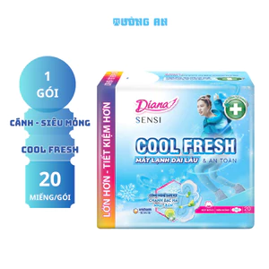 Băng Vệ Sinh Diana Sensi Cool Fresh Có Cánh Siêu Mỏng 20 Miếng