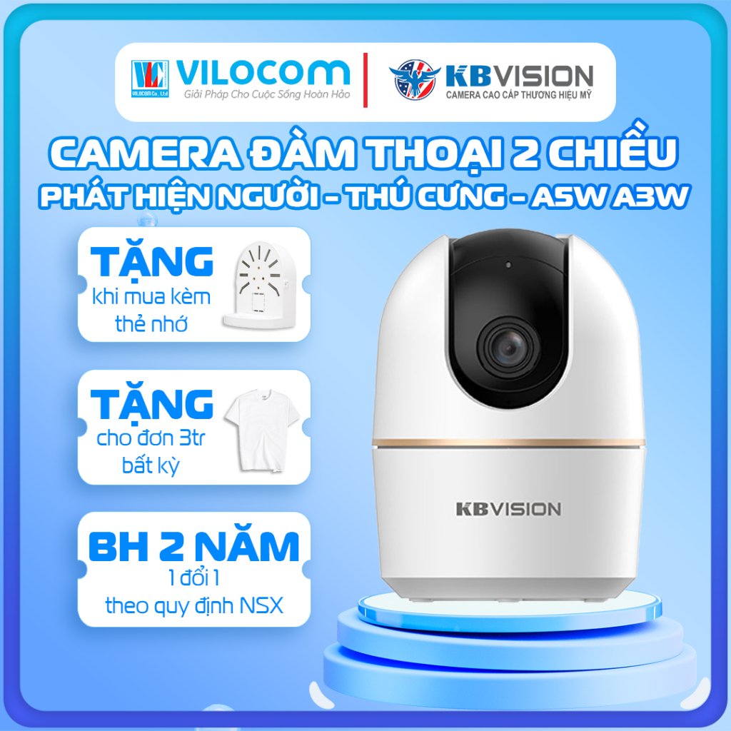 Camera wifi quay quét trong nhà KBVISION A3W 3MP A5W 5MP - Hàng Chính ...