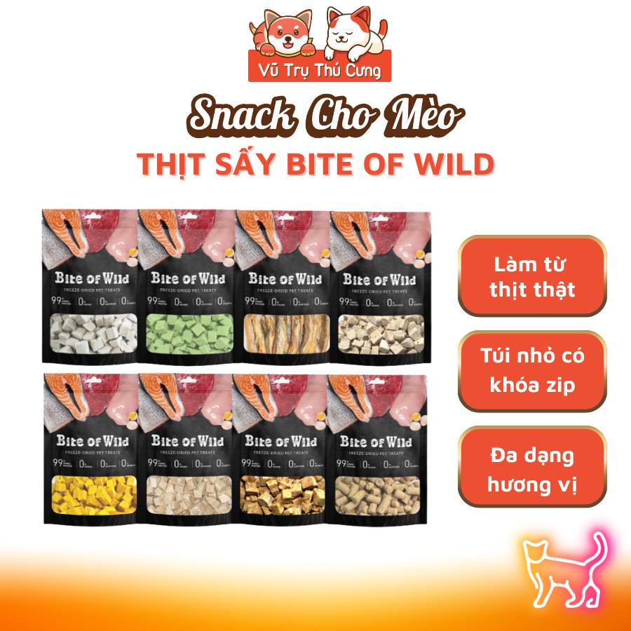 Thịt Sấy Cho Mèo Cao Cấp Bite Of Wild 40g