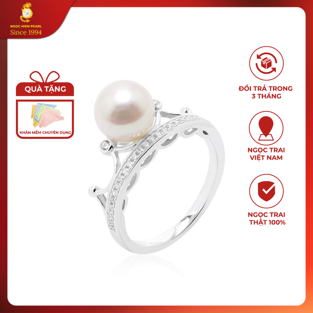 Gemstone Ring by Trang Sức Ngọc Trai Ngọc Hiền