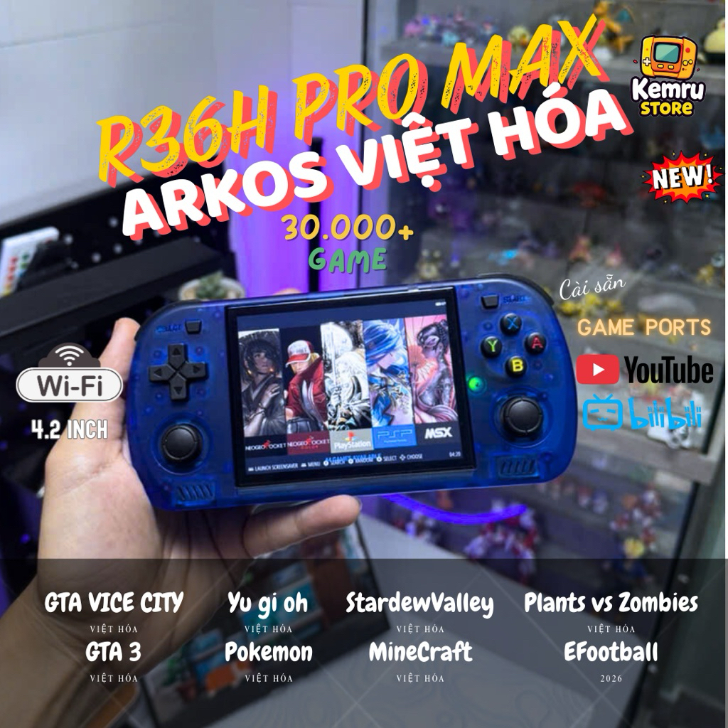 Máy chơi game R36h pro max sẵn wifi, màn hình lớn 1024*768 với cấu hình ...