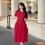 Đầm thiết kế BEMINE cổ tròn đính hoa dáng dài phù hợp đi làm, đi chơi-B422