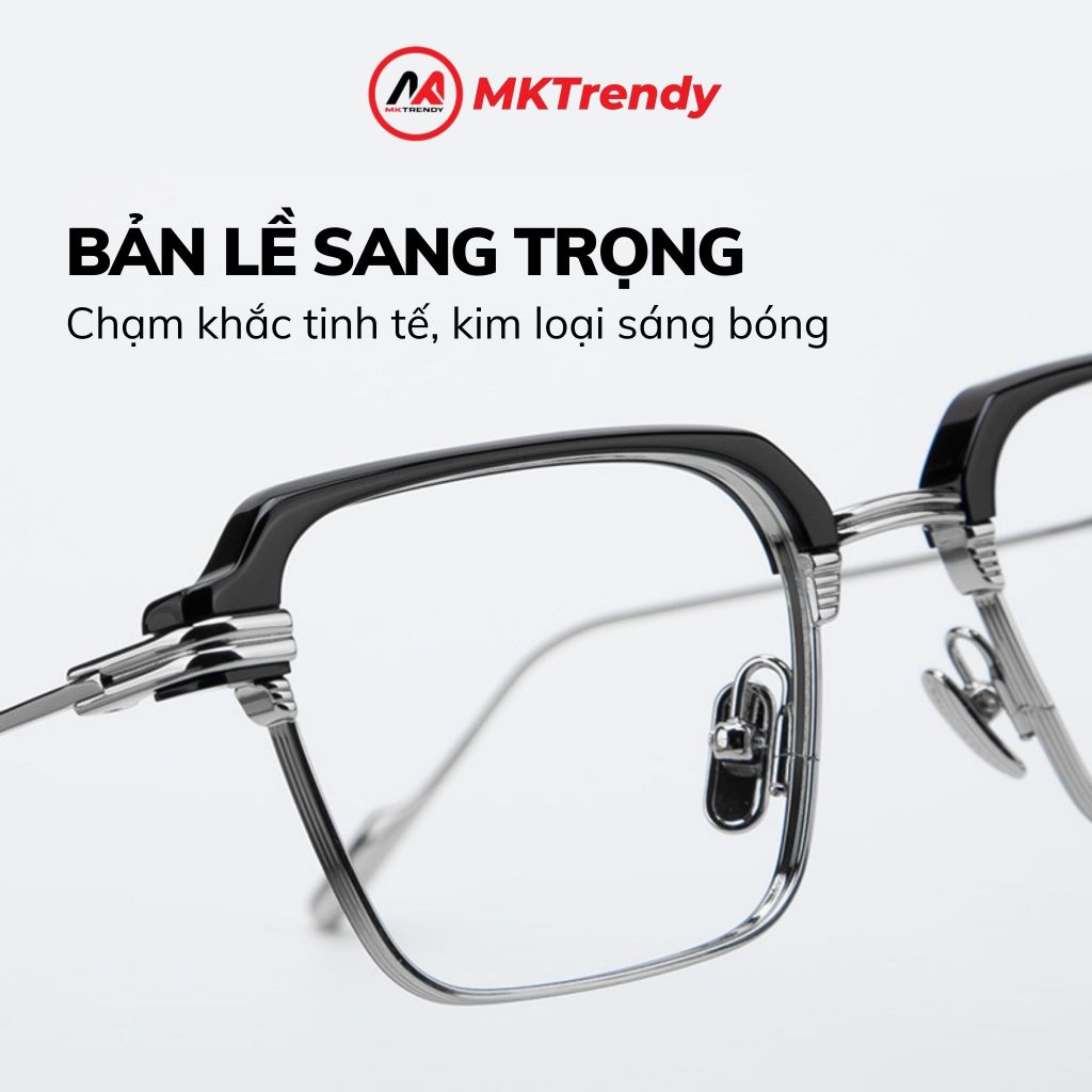 Kính râm đổi màu thời trang nam nữ MKTRENDY gọng kim loại chống tia UV chống ánh sáng xanh phong cách X10