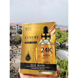 [Hộp 10Nạ] Mặt Nạ Vàng 24k Luxury Golden Mask Cấp Ẩm Bổ Sung Tinh Chất Ngăn Ngừa Lão Hoá