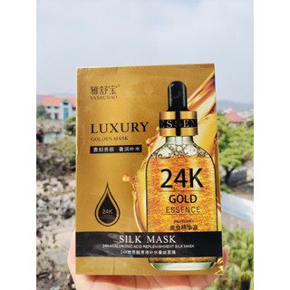 [Hộp 10Nạ] Mặt Nạ Vàng 24k Luxury Golden Mask Cấp Ẩm Bổ Sung Tinh Chất Ngăn Ngừa Lão Hoá