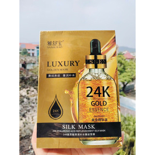 [Hộp 10Nạ] Mặt Nạ Vàng 24k Luxury Golden Mask Cấp Ẩm Bổ Sung Tinh Chất Ngăn Ngừa Lão Hoá