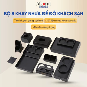 Khay để đồ khách sạn bằng nhựa Mica cao cấp, gồm 8 món sang trọng, tiện lợi
