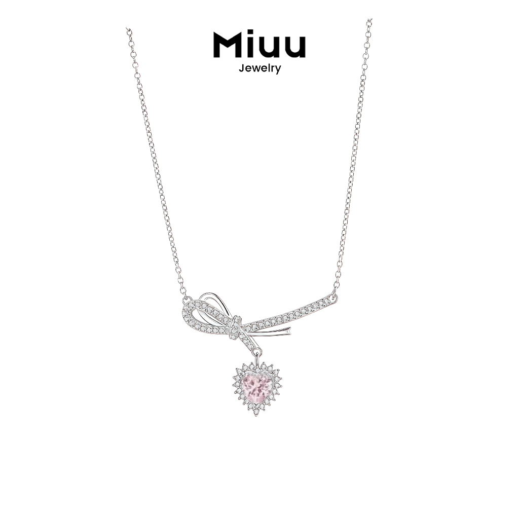 Dây chuyền nơ charm tim Miuu Jewelry, vòng cổ nữ Amoris Bow FSA 06