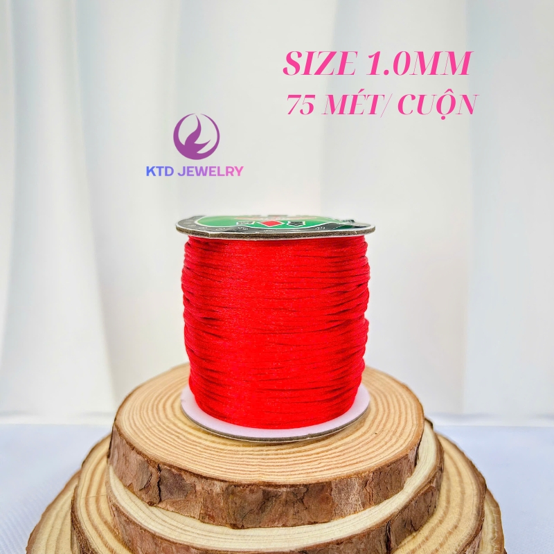 Dây Đỏ May Mắn KATEDA Dùng Để Thắt Vòng Tay, Xâu Hạt, Thắt Phụ Kiện Treo Xe Oto 100m / cuộn