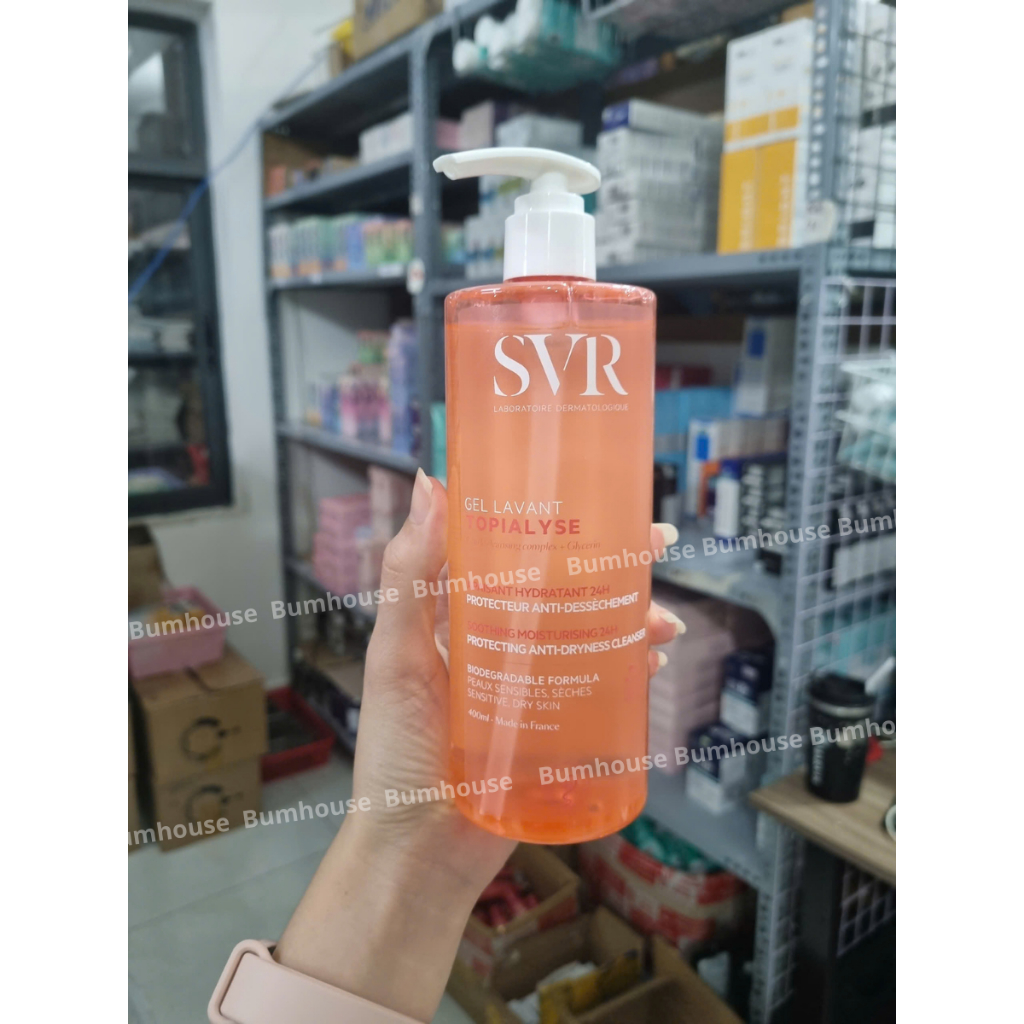 Gel Rửa Mặt SVR Topialyse Gel Lavant Không Xà Phòng 200ml/400ml Dành cho da khô, da thường