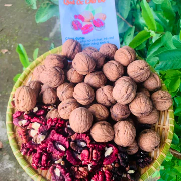 Hạt óc chó đỏ hữu cơ nhập khẩu Mỹnguyên vỏ loại 1 (500g, 1kg). Hạt óc chó, quả óc chó sống làm sữa hạt