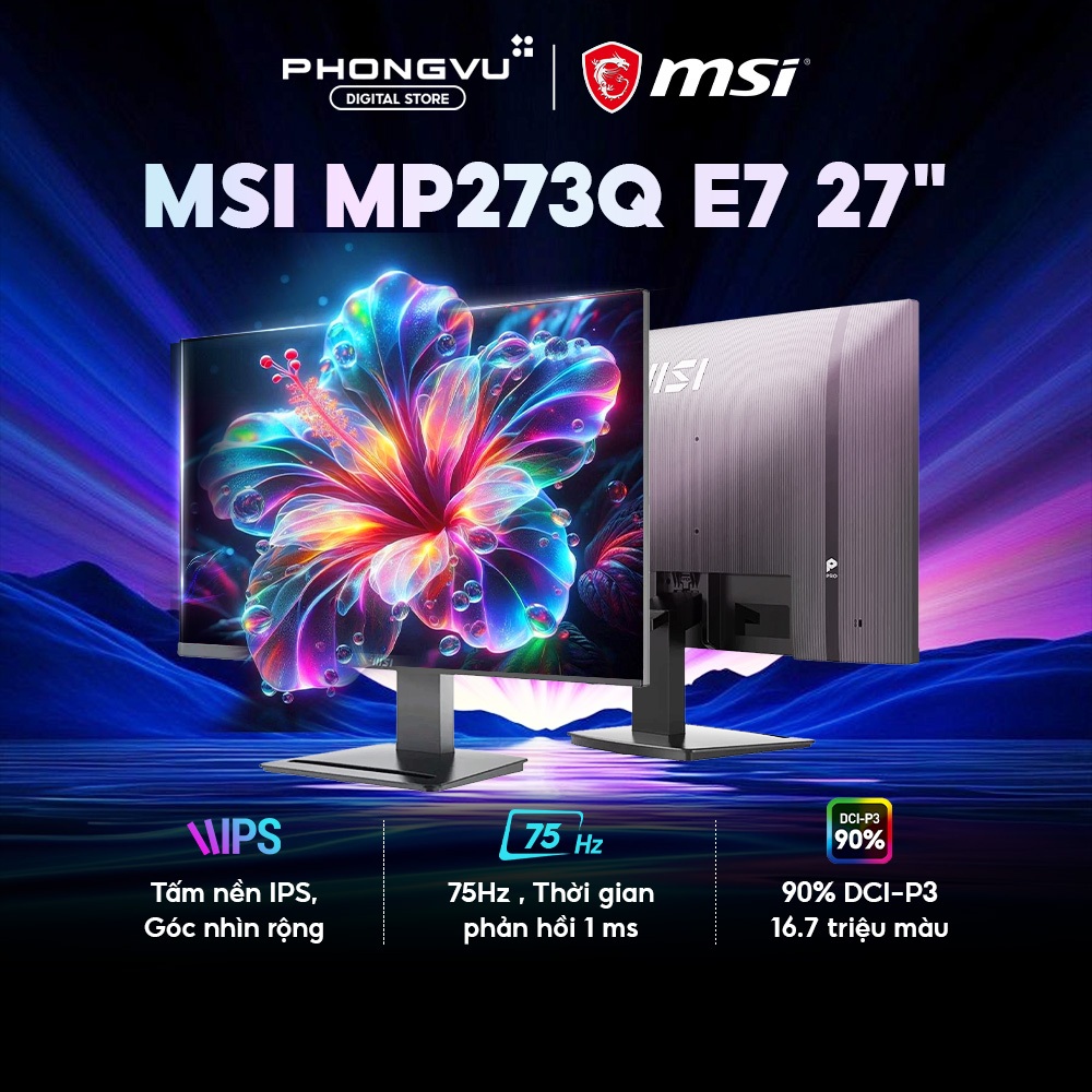 [Độc quyền] Màn Hình Máy Tính MSI PRO MP273Q E7 27 inch - 2K WQHD - 75Hz - IPS - 1ms - Bảo Hành 24 Tháng | BigBuy360 - bigbuy360.vn