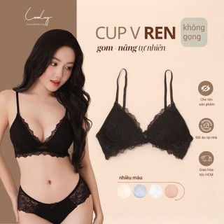 Áo Ngực Phối Ren Cup V Mút Mỏng Gom Nâng Nhẹ Nhàng LAM LUY
