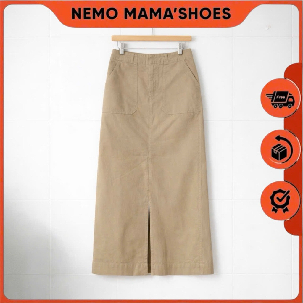 Rag & Bone Chân váy kaki dáng dài – thanh lịch, dễ phối đồ (Q251115021)
