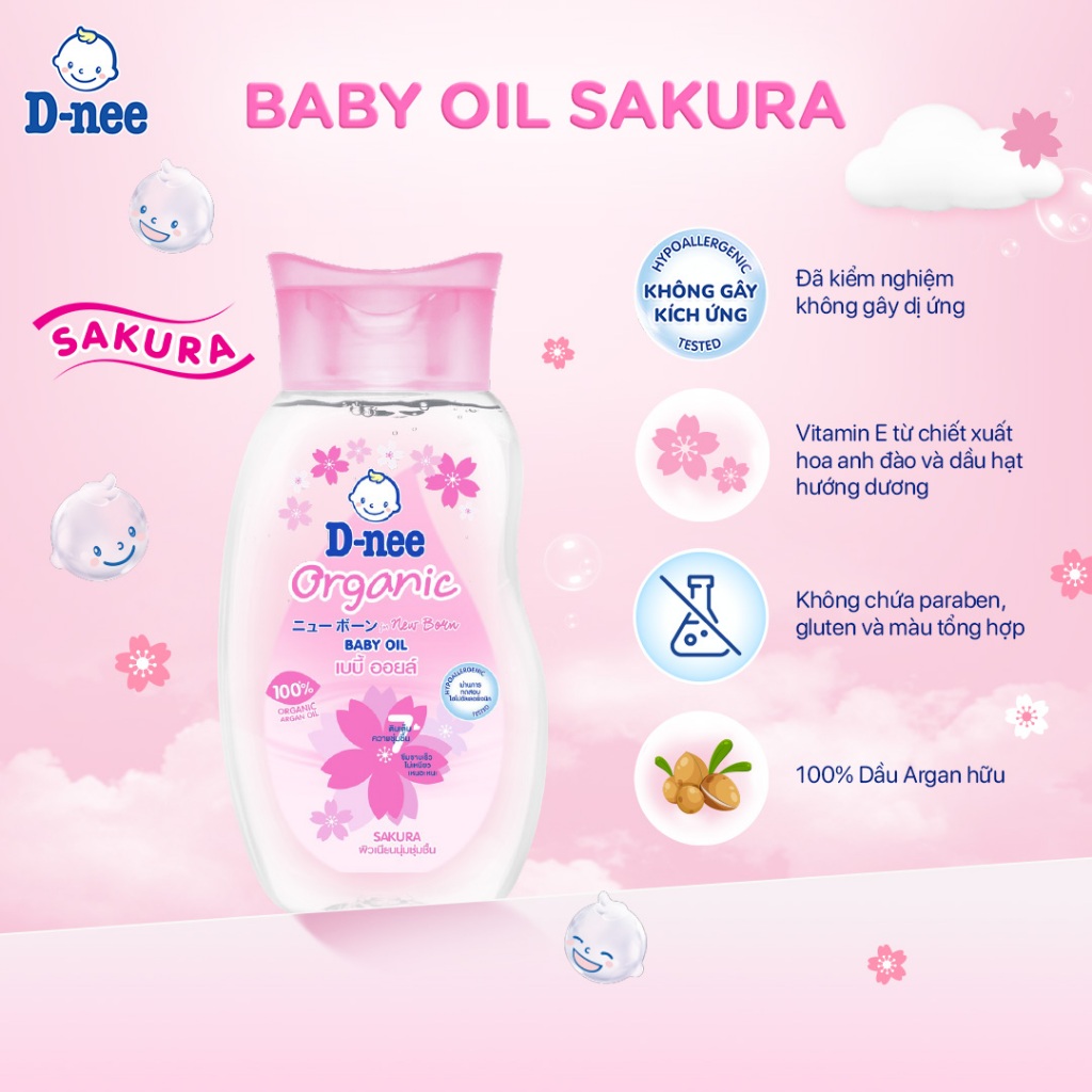 Dầu massage cho bé sơ sinh từ 0 tháng tuổi trở lên giúp da bé mịn màng 200ml - 2 Hương thơm