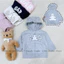 babyG.@.P 0/3-3/6M Áo khoác nỉ có mũ khoá kéo cho bé