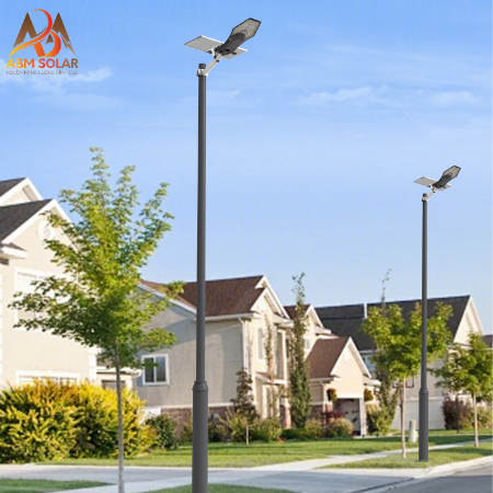 [1200W] Đèn Năng Lượng Mặt Trời Phi Thuyền, Ánh Sáng Trắng, Nhôm Đúc Nguyên Khối, Chiếu Sáng Đường Phố ABM SOLA