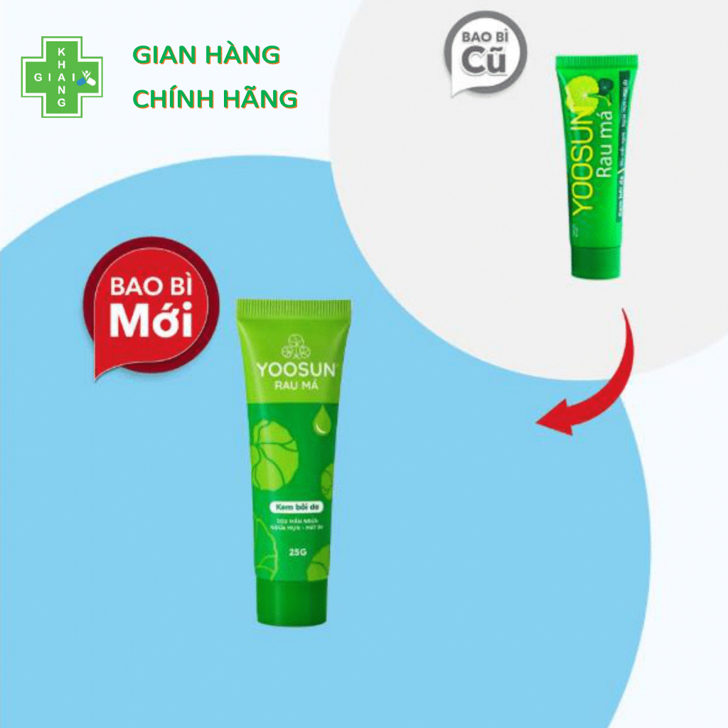 Kem bôi Yoosun rau má giúp dịu da, cải thiện các vấn đề về da: Mụn, chàm, viêm da và phỏng (Chai 25g)