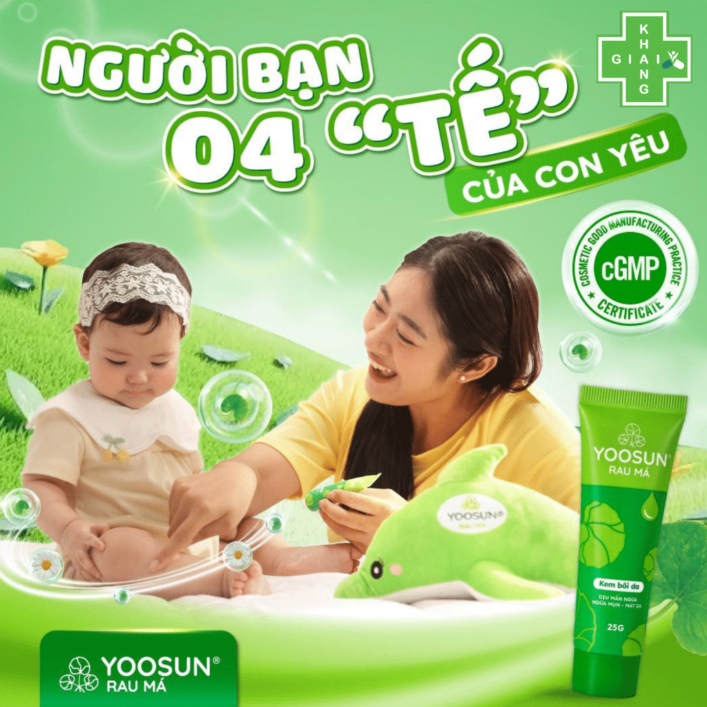 Kem bôi Yoosun rau má giúp dịu da, cải thiện các vấn đề về da: Mụn, chàm, viêm da và phỏng (Chai 25g)