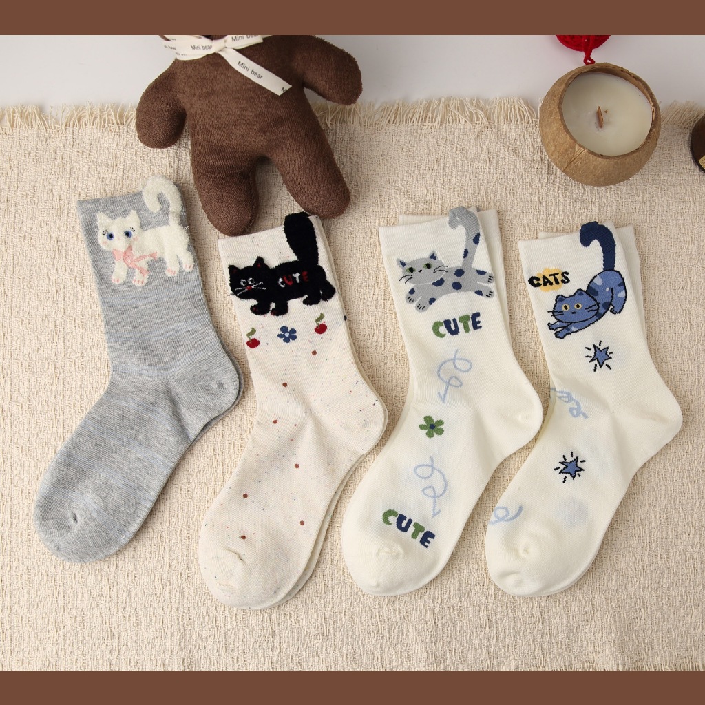 Vớ Tất nữ Icon Mèo CUTE cao cổ phong cách trẻ trung, năng động.