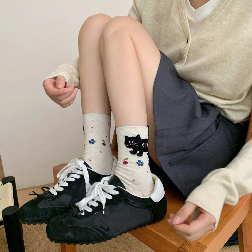 Vớ Tất nữ Icon Mèo CUTE cao cổ phong cách trẻ trung, năng động.
