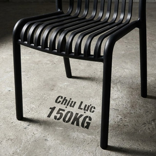 KUKA Ghế Sân Vườn Nhựa PP Chống Nước Chống Nắng Không Phai Màu Thiết Kế Nan Dọc Thoáng Khí Êm
