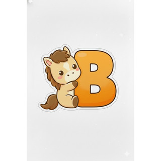 Móc khoá Ngựa (Pony) ôm chữ cái dễ thương