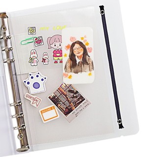 KLONG - Binder Bìa File Kẹp Còng Sắt Size A5 6 Chấu ; MS: 993 ♥ Lẻ Bìa Ngoài, Túi Zip Gắn Còng