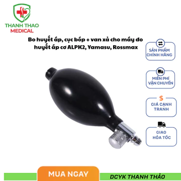 Bo huyết áp, cục bóp + van xả cho máy đo huyết áp cơ ALPK2, Yamasu, Rossmax