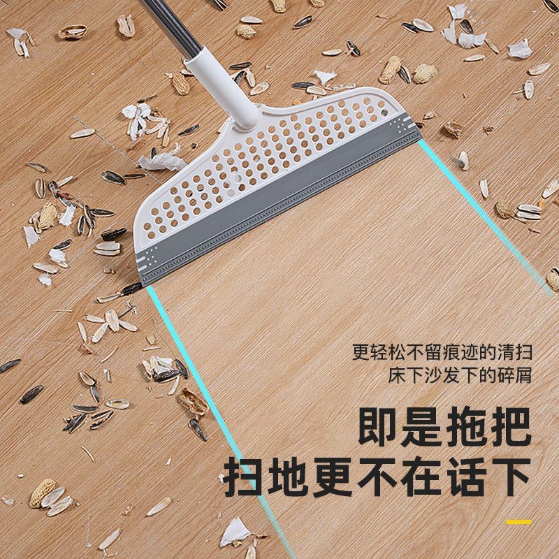 Cây Gạt Nước Cán Dài Inox Đầu TPR Mềm – Gạt Sạch Sàn Nhà, Nhà Tắm, Kính, Lau Nhanh Không Đọng Nước