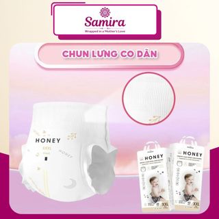 [KO QUÀ] Bỉm/Tã dán Honey Premium Tơ Tằm Mới Sợi Siêu Mềm Mỏng Và Thấm Hút Đủ Size Cho Bé