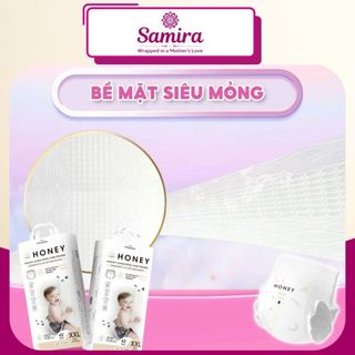 [KO QUÀ] Bỉm/Tã dán Honey Premium Tơ Tằm Mới Sợi Siêu Mềm Mỏng Và Thấm Hút Đủ Size Cho Bé