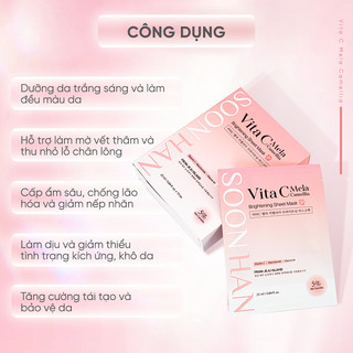 Mặt nạ Soon Han Vita C Mela Camellia Brightening Sheet Mask (1 hộp / 10 cái)