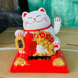 Mèo vẫy tay may mắn năng lượng ánh sáng mặt trời