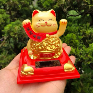 Mèo vẫy tay may mắn năng lượng ánh sáng mặt trời