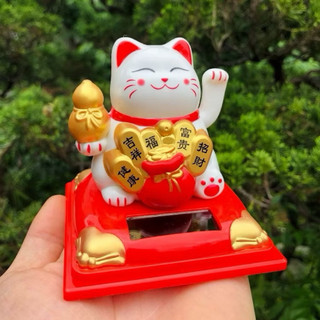 Mèo vẫy tay may mắn năng lượng ánh sáng mặt trời