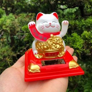 Mèo vẫy tay may mắn năng lượng ánh sáng mặt trời